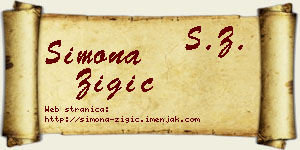 Simona Žigić vizit kartica
